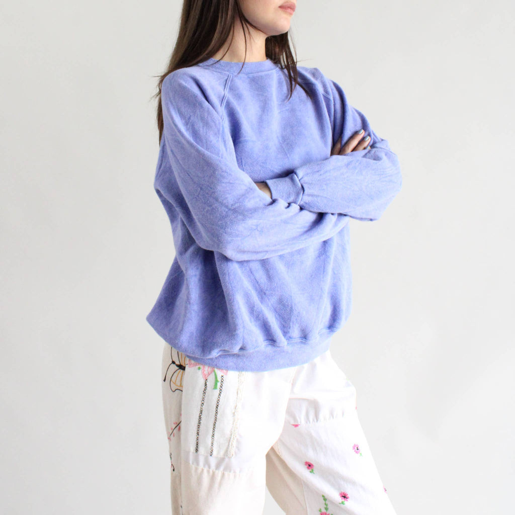 Oversized Washed Crewneck Sweatshirt