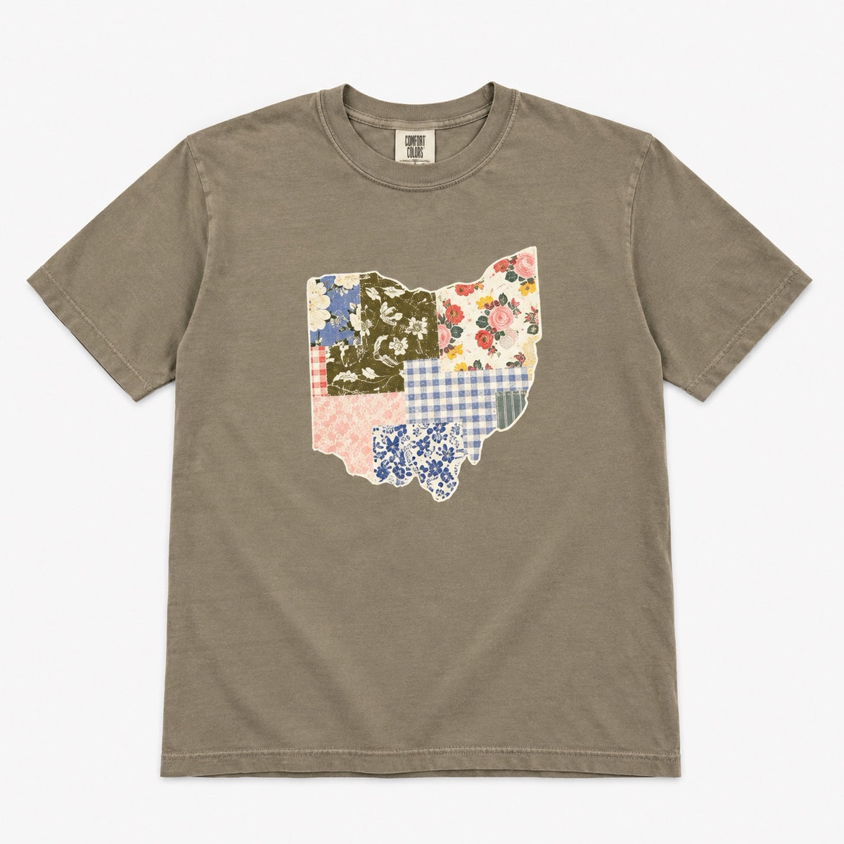 Quilted Patchwork Ohio Short Sleeve Tee