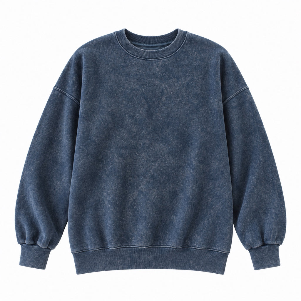 Oversized Washed Crewneck Sweatshirt