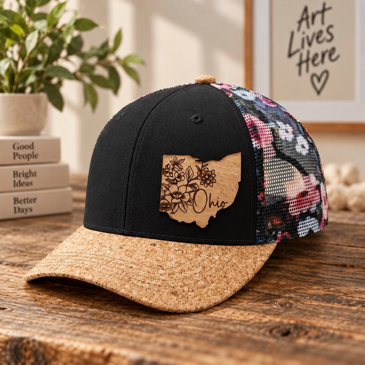 Ohio Black Floral Cork